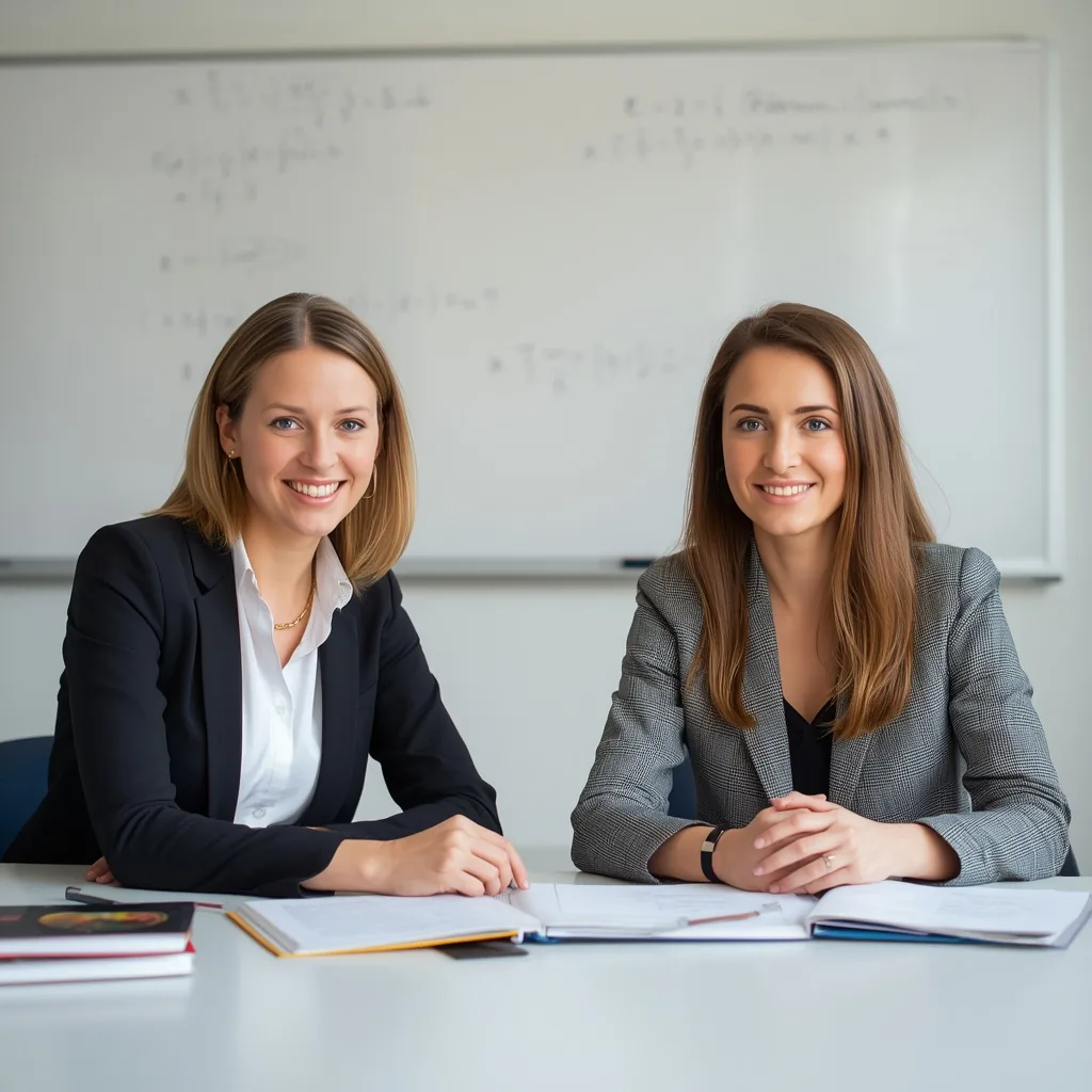 Zwei Tutorinnen im fachlichen Austausch